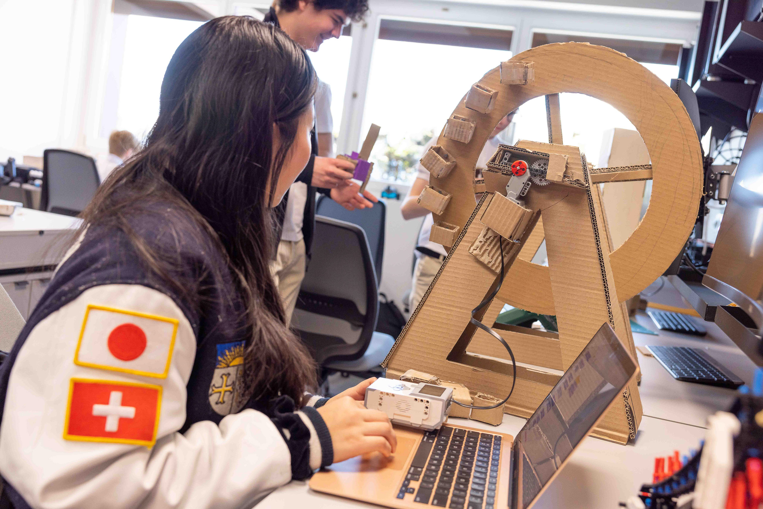 Pupils in design and technology class at Beau Soleil